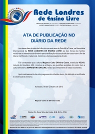 Ata de Publicação no Diário da Rede